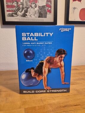 Fitness Gear Stability Ball 1000 Lb Anti Burst Rated For Heights Of 5'6-5'11"